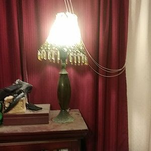 Green Tiffany style nostalgic working lamp